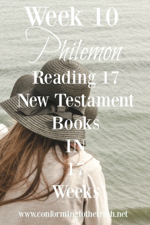 Have you read the book of Philemon lately? It is a small book with large Truth. Please join Lisa @conformingtothetruth as we read through this book learning about grace and forgiveness. 